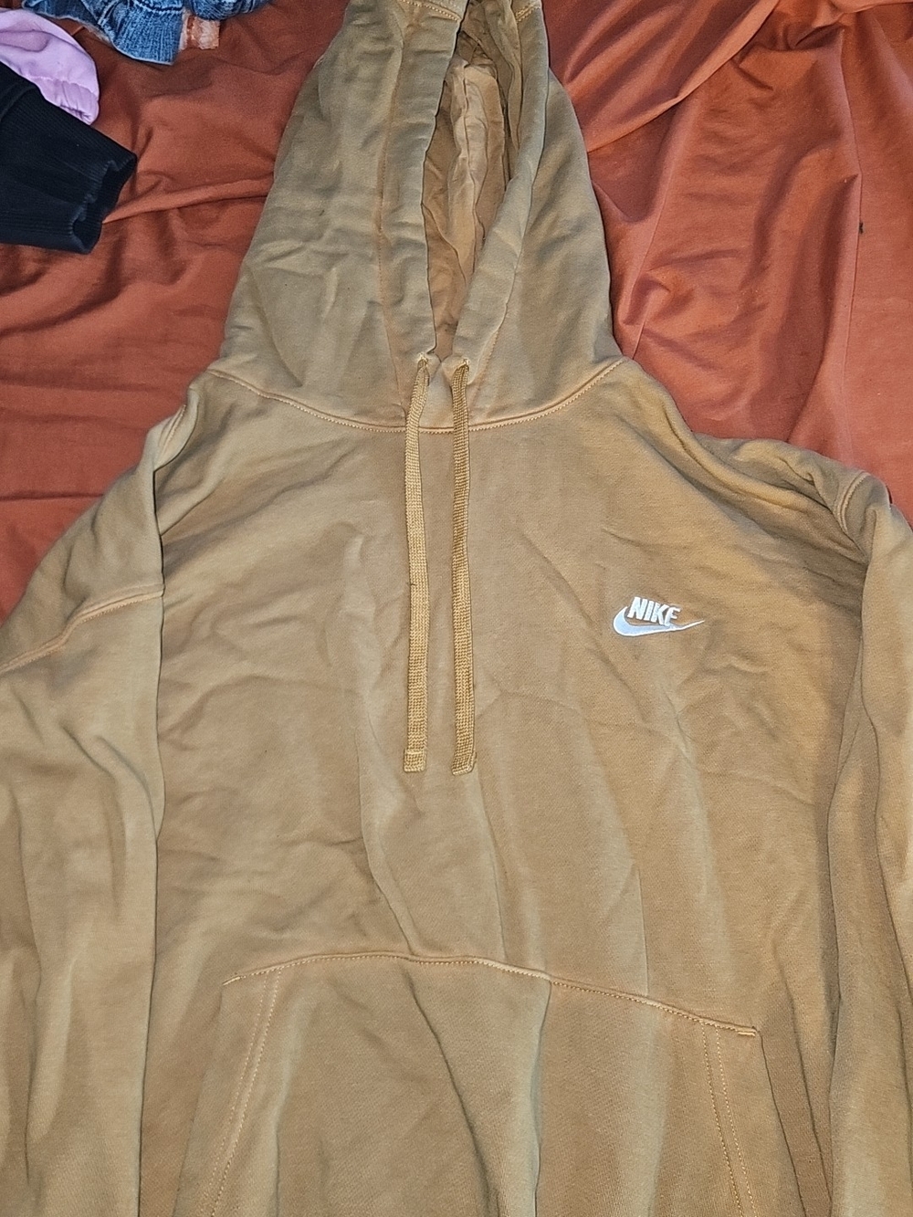 Nike Men's Light Orange Hoodie